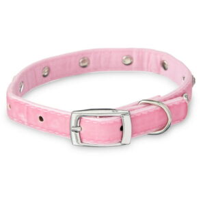 Vibrant Life Velvet and Rhinestone Dog Collar, Pink, S