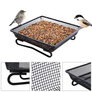 Ximi Large Capacity Anti-wear Bird Feeder Metal Creative Dense Mesh Surface Bird Food Container Garden Supplies