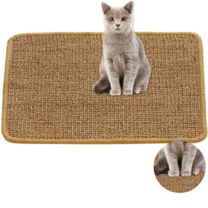 Natural Sisal Cat Scratcher Mat Durable Anti-Slip Cat Scratch Pad Cat Scratching Pad Pet Cat Dog Scratch Board Protector for Cat Grinding Claws Protecting Furniture Cat Play Toys Random Color