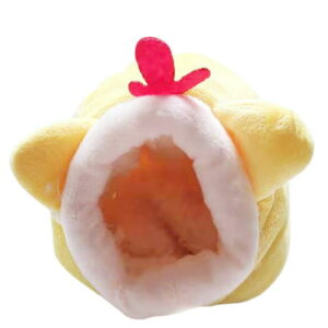 HEVIRGO Winter Warm Cute Hamster Cotton House Small Animal Nest Guinea Pig Accessories Yellow Cotton