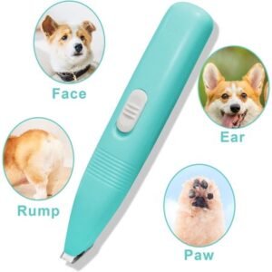 Dog Grooming Clippers – Dog Paw Trimmer – Dog Hair Clipper with Removable Ceramic Blade – Dog Trimmer for Grooming – For Dogs and Cats – Eyes – Face – Ears – Paws (with Battery)