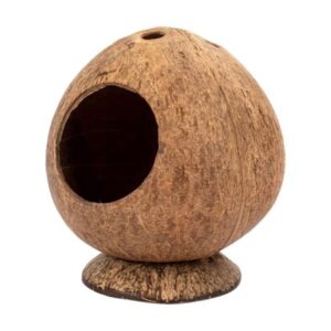 Catinbow Small Animal Houses Habitats Coconut Shell Pet Hiding House Small Animal Cage Decor Climber for Hamster Gerbils Mice Resting Playing astounding