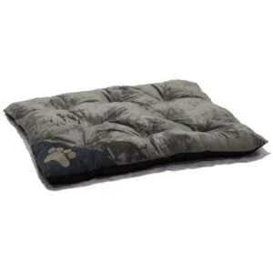 Pet Expressions Deluxe Pet Bed, Super Plush Dog or Cat Beds, Machine Wash & Dryer Friendly (32″ x 24″, Grey)