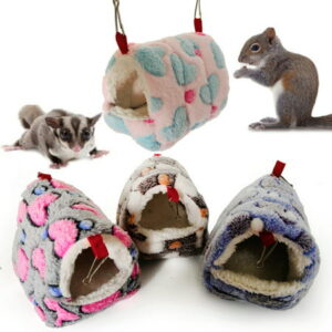 NUZYZ Hamster Squirrel Warm House Guinea Pig Nest Small Animal Pet Bed Sleeping Bag