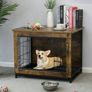 HEMBOR Wooden Dog Crate Pet Cage Indoor Dog Kennel for Small Dogs