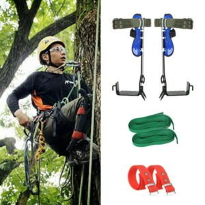Mad Hornets Tree Climbing Spike Set 2 Gears Safety Belt Adjustable Lanyard Rope Rescue Belt