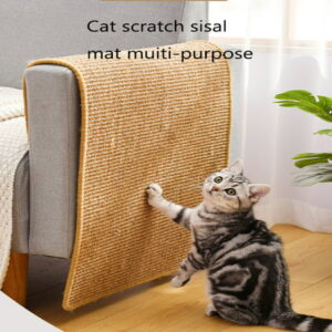 Cat Scratching Mat, Natural Sisal Mat, Anti-Slip Cat Scratch Pad, Cat Scratcher Cat Toys, Protect Carpets and Sofas,S/M/L