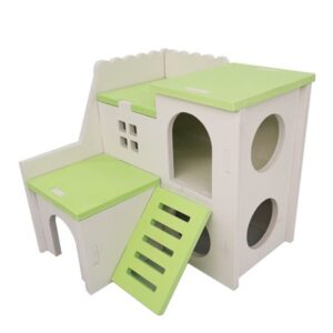 Yegsfteu Hamster Nest Squirrel Cage Small Animal Sleeping Bed Play House (Green)