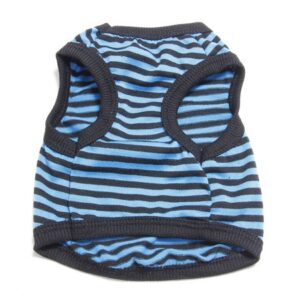 Yesbay Adorable Stripe Pet Dog Puppy Cat Vest Clothes Costume Breathable Apparel Outfit,Blue