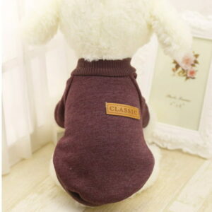 Pet Dog Warm Sweaters, Knitted Classic Pet Sweater Autumn Winter Warm Costume Pet Dog Cat Warm Coat Dog Classic Custome Knit Sweater Winter Clothes Apparel for Small Puppy,Coffee,XS