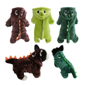 Yesbay Halloween Pets Dog Puppy Hoodie Clothes Cute Dinosaur Party Cosplay Costume,Light Green