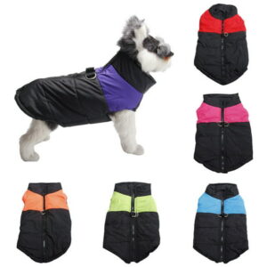 Yesbay Winter Pet Dog Puppy Clothes Zipper Vest T-shirt Apparel Buckle Casual Coat,Purple