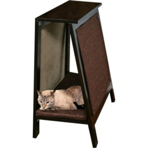 The Refined Feline A-Frame Cat Bed, Espresso