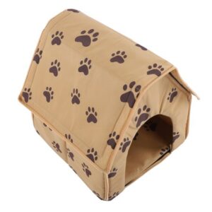 Tebru Pet House, Large Foldable Dog BedCat House, Good Heat Preservation High Quality For Cat Dog