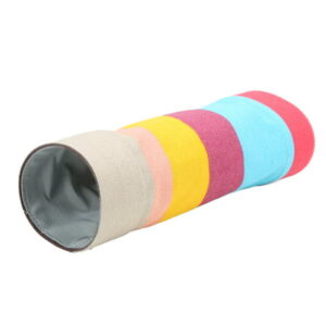 Guinea Pig Playing Hideout Tubes, Safe Colourful Canvas Fabric Pet Animal Tunnel For Small Pets Two-Way, Two-Way