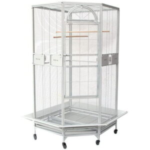 Seny Corner Bird Cage for Cockatiel Parakeet Budgies Parrot White