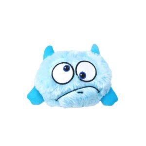 LABUBU Electronic Dog Toy,nteractive Monster Plush Giggle,Crazy Bouncer Toy,with Vibrating & Sounding,for Dogs Cats Entertainment(Blue)