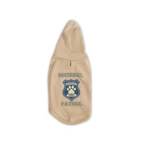 JOLLY KNITS DOG HOODIE- Squirrel Patrol – Small