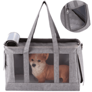 JINJIU Pet Carrier Bag, JINJIU 4 Sides Mesh Surfaces Dog Carrier Bag, More Breathable, Airline Approved Soft Sided Pet Carrier with Locking Safety Zippers