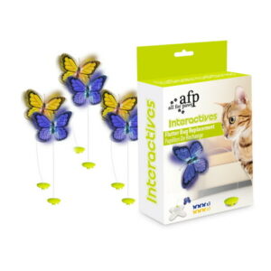 All For Paws Battery Operated Interactive Flutter Bug Cat Toy Butterfly Re-Fills, 6 pcs