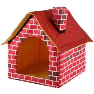 Winnereco Portable Dog House Foldable Winter Pet Bed Nest Tent Cat Puppy Kennel (B)