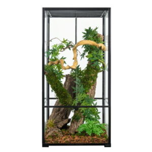 REPTI-ZOO Reptile Knock Down Glass Terrarium with Double Hinge Door 24″ x 24″ x 48″, 120 Gallon