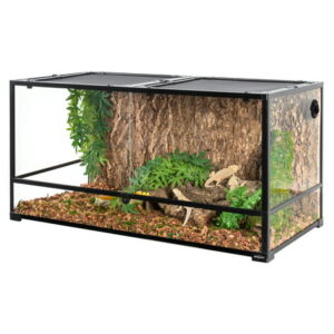 REPTIZOO Large Reptile Glass Terrarium, Tall Extra – Long 48″ L x 24″ D x 24″ H Reptile Terrarium Tank 120 Gallon with Sliding Door and Screen Ventilation, Full View Reptile Enclosure, Easy Assembly