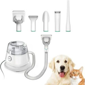 INSE P20 Pro Dog Grooming Kit, Low Noise Dog Grooming Clippers, Professional Pet Grooming Vacuum with Powerful Suction, 5 Pet Grooming Tools for Shedding Thick & Thin Dogs Cats Pet Hair