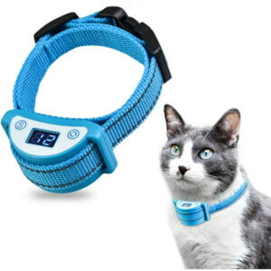 Paipaitek Cat Shock Collar,Automatic Trainer Collar for Cats Prevent Meowing Designed,Sound Vibrate and Shock 3 Working Modes for Cats and Kittens – Waterproof & Rechargeable