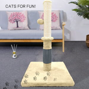 Astarin Cat Scratching Post Premium Sisal Scratch Posts with Hanging Ball Vertical Scratcher for Indoor Cats and Kittens