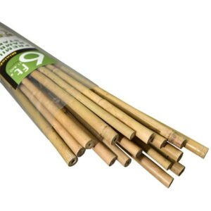 MJM Natural Bamboo Stakes 6 Feet, Eco-Friendly Garden Stakes, Plant Stakes Supports Climbing for Tomatoes, Trees, Beans, 20 Pack