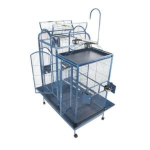 A and E Cage Co. Split Level Play Top Bird Cage – Black