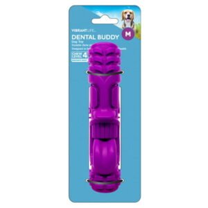Vibrant Life Rubber Tiki Dental Chew Toy for Dogs, 7 inches