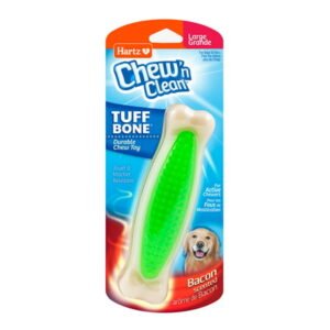 Hartz Chew ‘n Clean Tuff Bone Dog Chew Toy, Large, Color May Vary