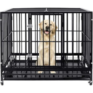 Polar Aurora Heavy Duty Strong Metal Crate Pet Dog Cage Kennel