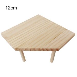 XWQ Small Animal Stand Bite Resistant Natural Wood Pet Table Hamster Perch Stand Playing Platform Cage Accessories