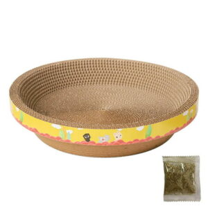 Cat Scratching Bowl | Cat Scratching Board | No Lint Scratch Board Round Scratcher Bed Catnip Recycle Scratcher For Grinding Claws Toy