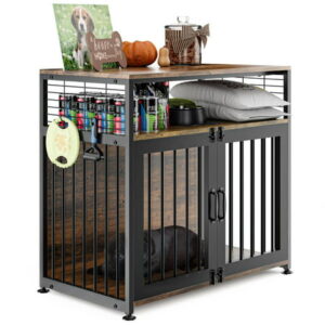 MOPHOTO Dog Crate Furniture-Style Cages Large Dog Crate Furniture Indoor Dog Kennels, Easy to assemble