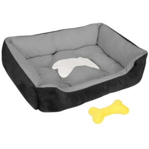 iMountek Pet Dog Bed Soft Warm Fleece Puppy Cat Cushion Black XL