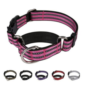 Martingale Dog Collars – Reflective Dog Collar with Quick Release Buckle Adjustable Nylon Training Dog Collar Suitable for Puppies for Small Medium Large Dogs.