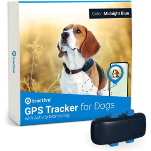 Tractive Dog GPS Tracker with Activity Monitoring, Fits any Collar (Dark Blue)