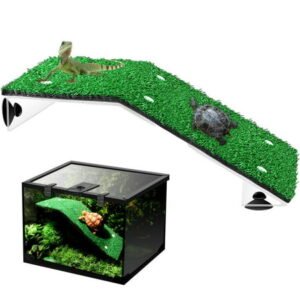 Leking Turtle Basking Platform Reptile Ramp Suspension Platform Turtle Tank Decorations Reptile Lawn Climbing Ladder Aquatic Turtle Water Tank Accessories kind