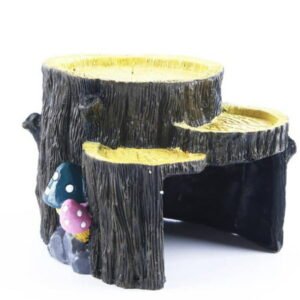 Reptile Hideout Cave Reptile Shelter Tortoise Hiding Cave with Basking Platform