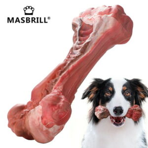 MASBRILL Dog Toys Indestructible Dog Chew Toys for Large Breed Aggressive Chewers Tough Dog Teething Toys for Pet Teeth Cleaning, Natural Rubber Interactive Dog Toys for Boredom