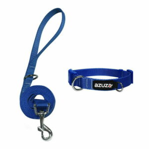 azuza Dog Collar and Leash Set Nylon Collar Leash for Small Medium and Large Dogs