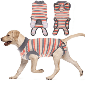 Qbleev Recovery Suit for Dogs After Surgery,Pet Cone E-Collar Bandages Alternative Recovery Vest, Post-Operative Clothes.Professional Surgical Pet Wear for Abdominal Wounds & Weaning