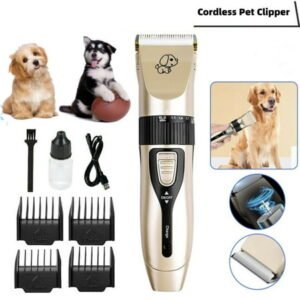 Dog Hair Clippers, Professional Quiet Electric Pet Clipper for Dogs Cats, Cordless Pet Grooming Kit for Cutting Long Matted Hair for Dogs Cats