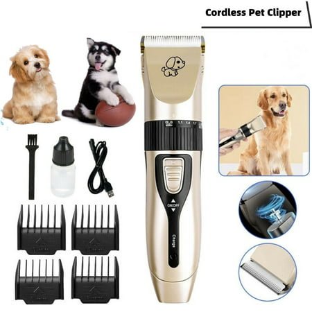 Dog Hair Clippers, Professional Quiet Electric Pet Clipper for Dogs Cats, Cordless Pet Grooming Kit for Cutting Long Matted Hair for Dogs Cats