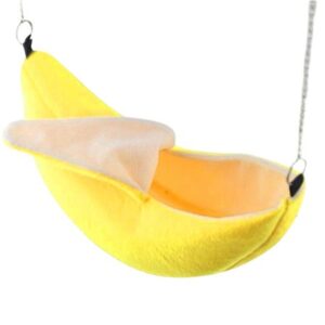 Catinbow Banana Hamster Hammock Small Animals Sleeping Bed Comfortable Hamster Cotton Cage Soft and Warm Hang Hammock for Squirrels Hamsters polite