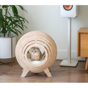 Mau Lifestyle Strato Wooden Sphere Cat Bed Cave